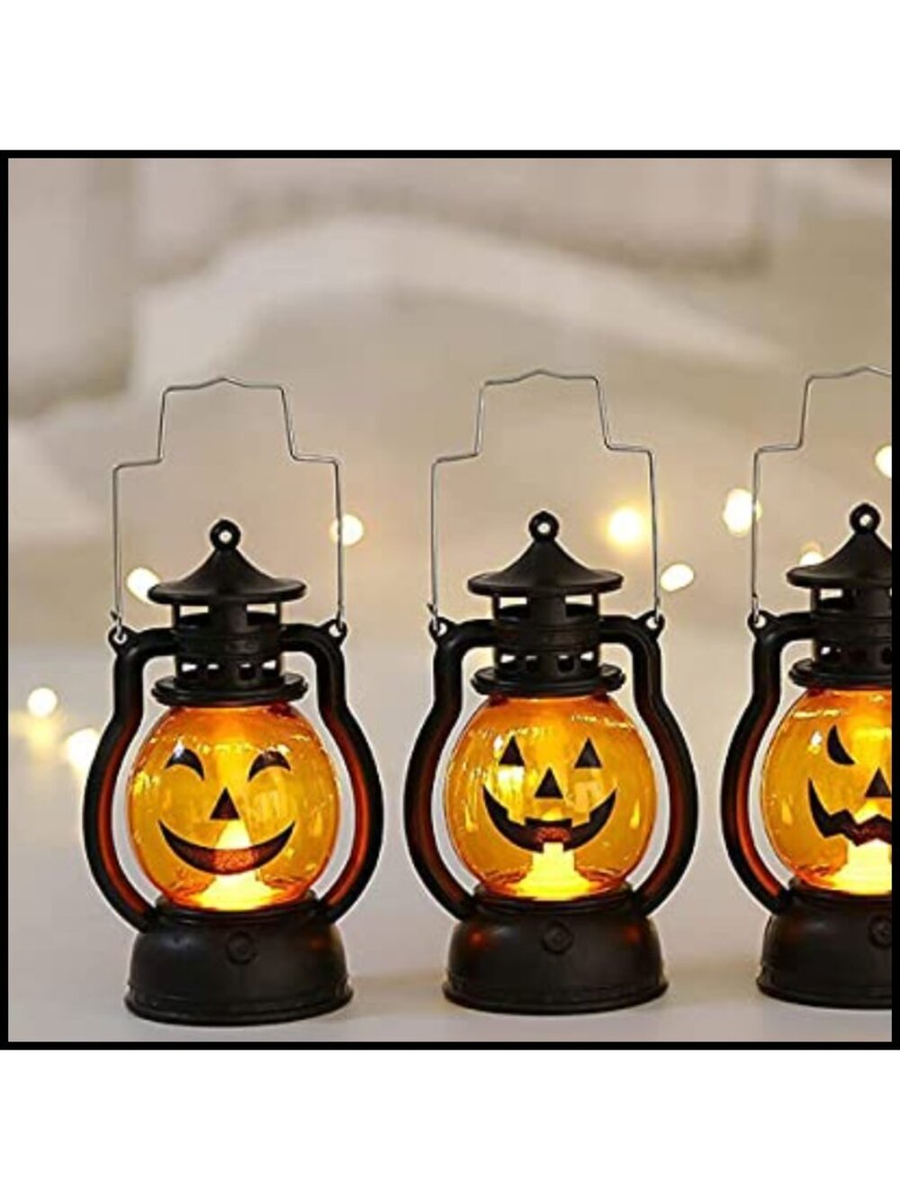 LED Pumpkin Lanterns 3-Pack Battery Operated Halloween Decor